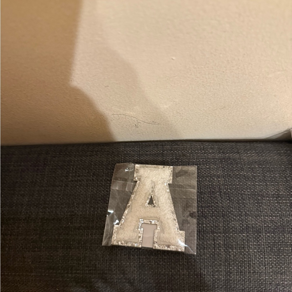 Stoney Clover Lane Silver Glitter Letter 'A' Decor